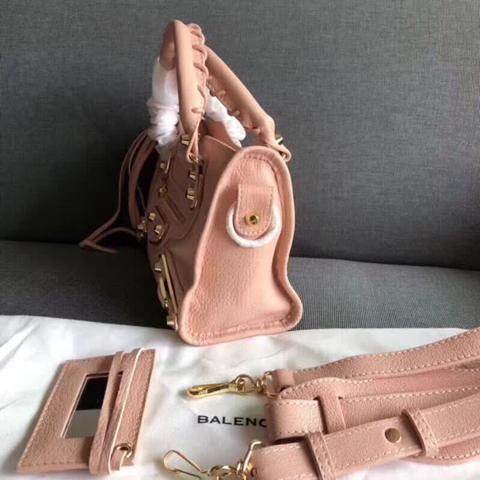 BALENCIAG巴黎世家 機車包 23cm原版山羊皮配金邊  BL1365